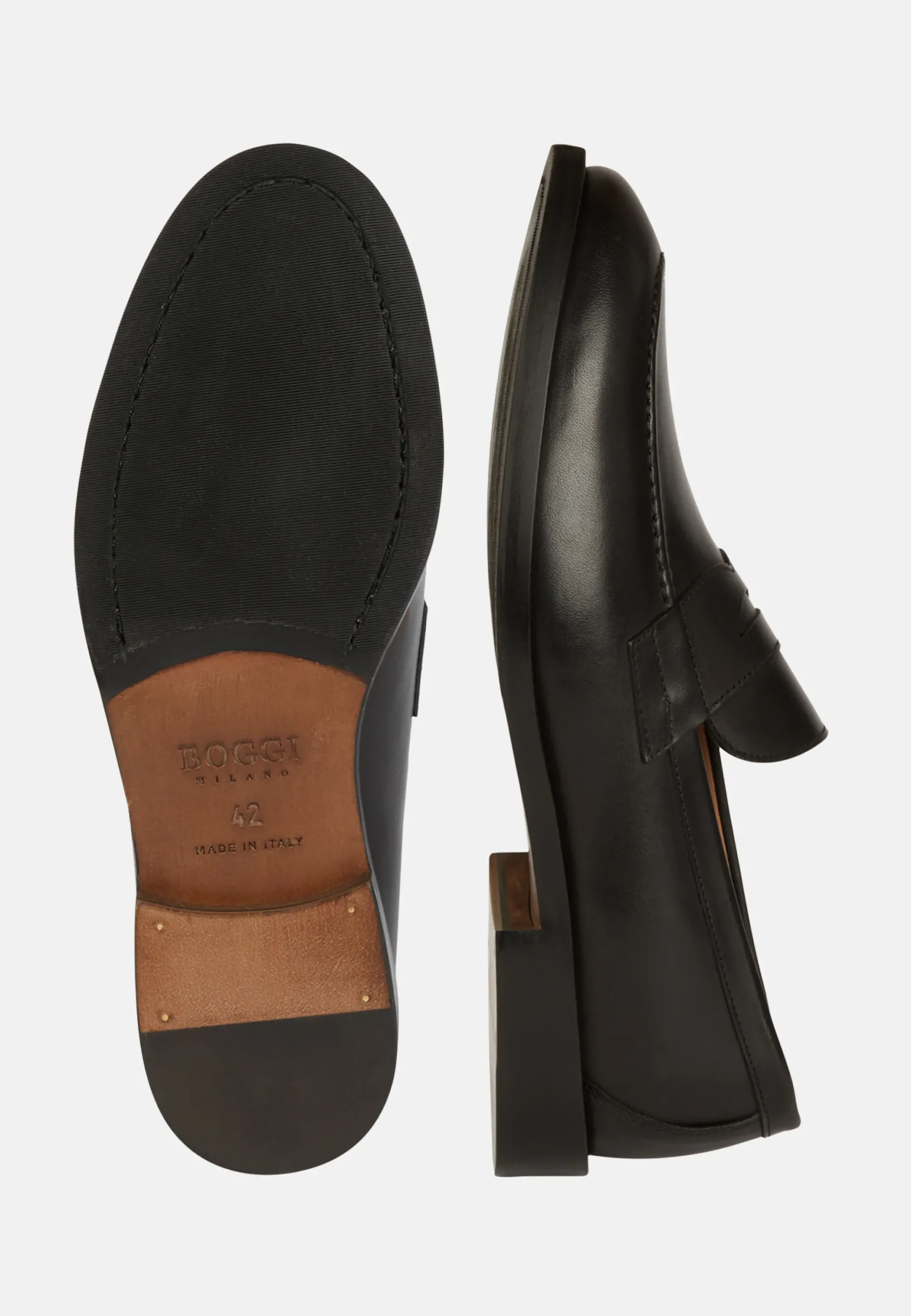 Mocassin En Cuir Tamponné