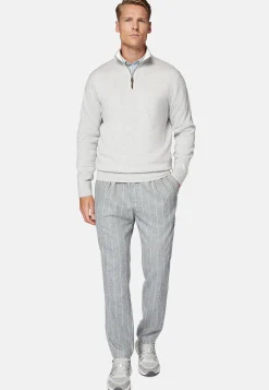 Pantalon City En Flanelle À Fines Rayures