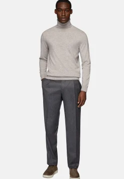 Pantalon En Flanelle De Laine Cachemire