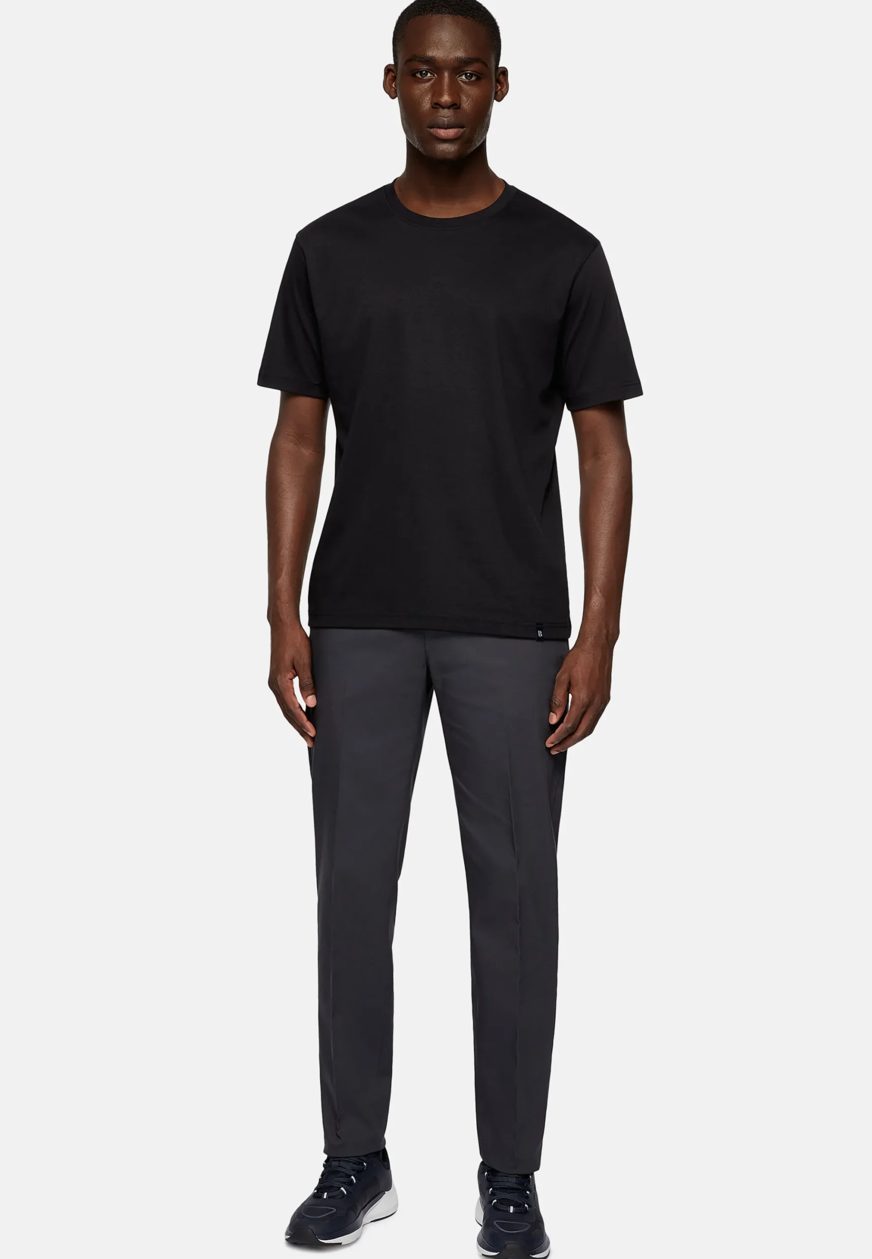 Pantalon En Tissu Technique Et Coton