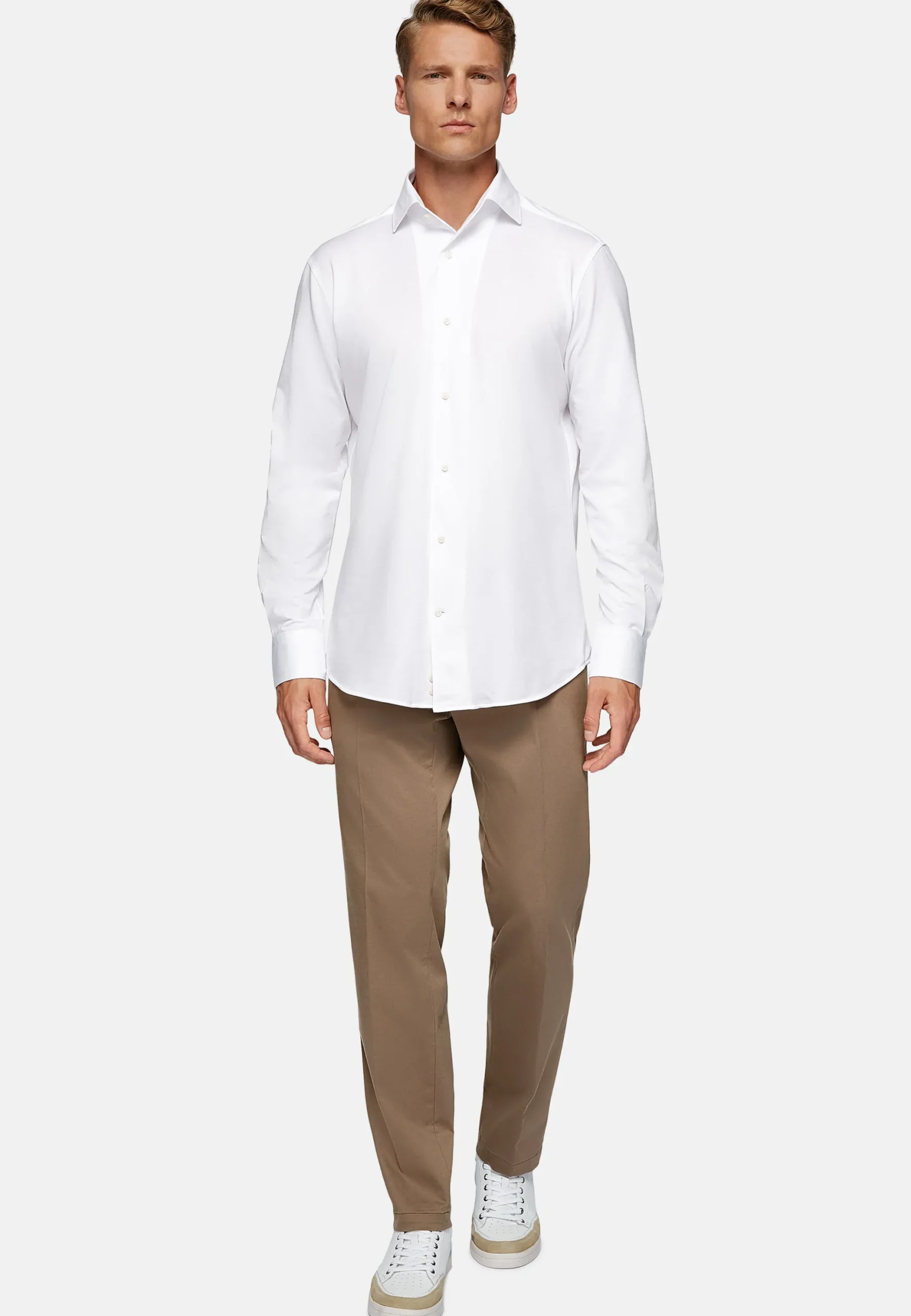 Polo Chemise En Jersey Regular Fit