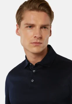 Polo En Jersey De Coton Pima Regular Fit Manches Longues