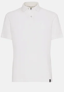 Polo En Piqué De Coton Coupe Droite
