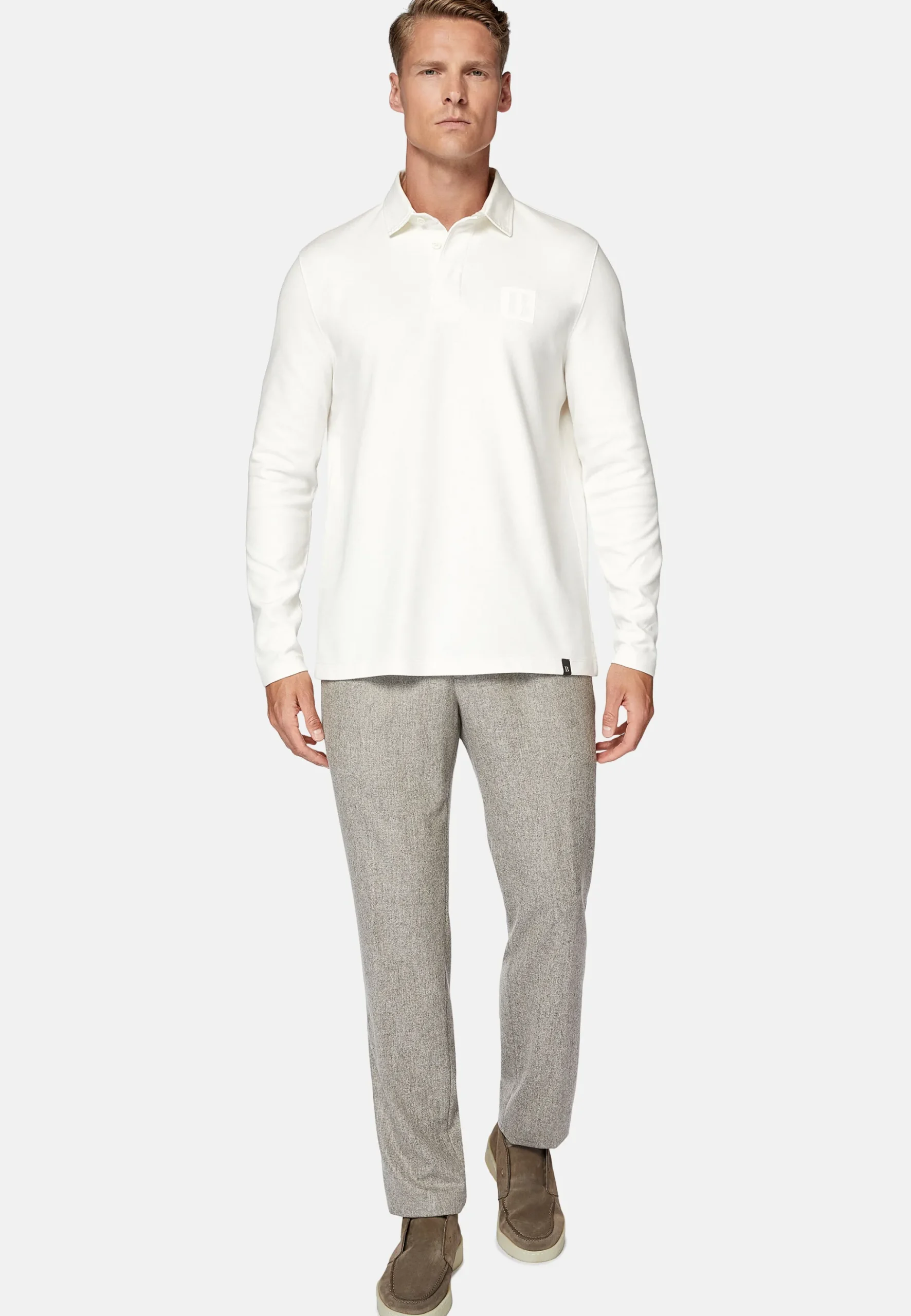 Polo Rugby En Jersey De Coton Mélangé Regular Fit