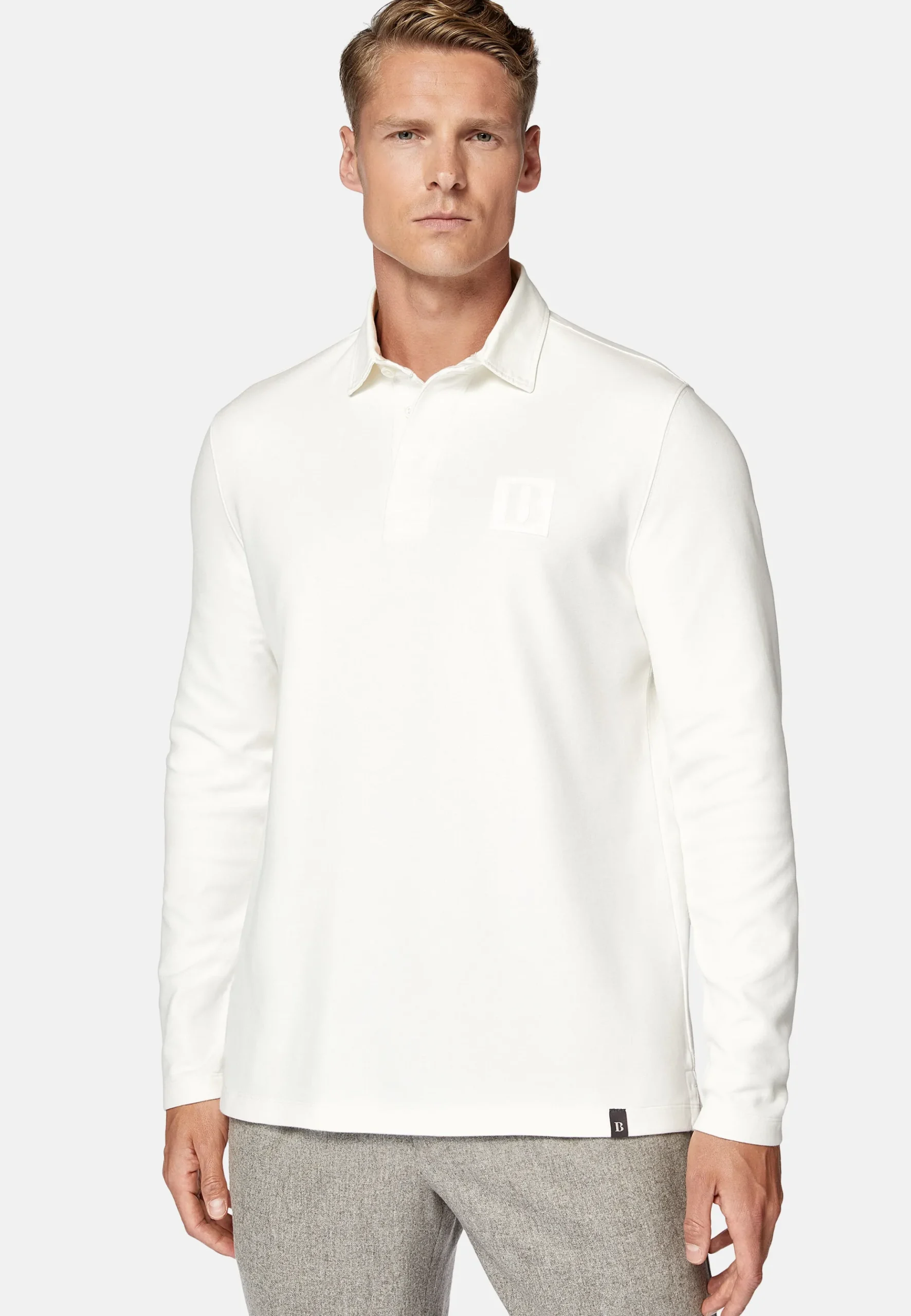 Polo Rugby En Jersey De Coton Mélangé Regular Fit