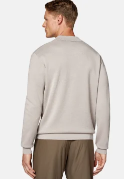 Polo Tech Sable En Maille De Laine Mérinos