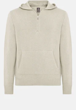 Pull À Capuche Noisette En Cachemire Mélangé