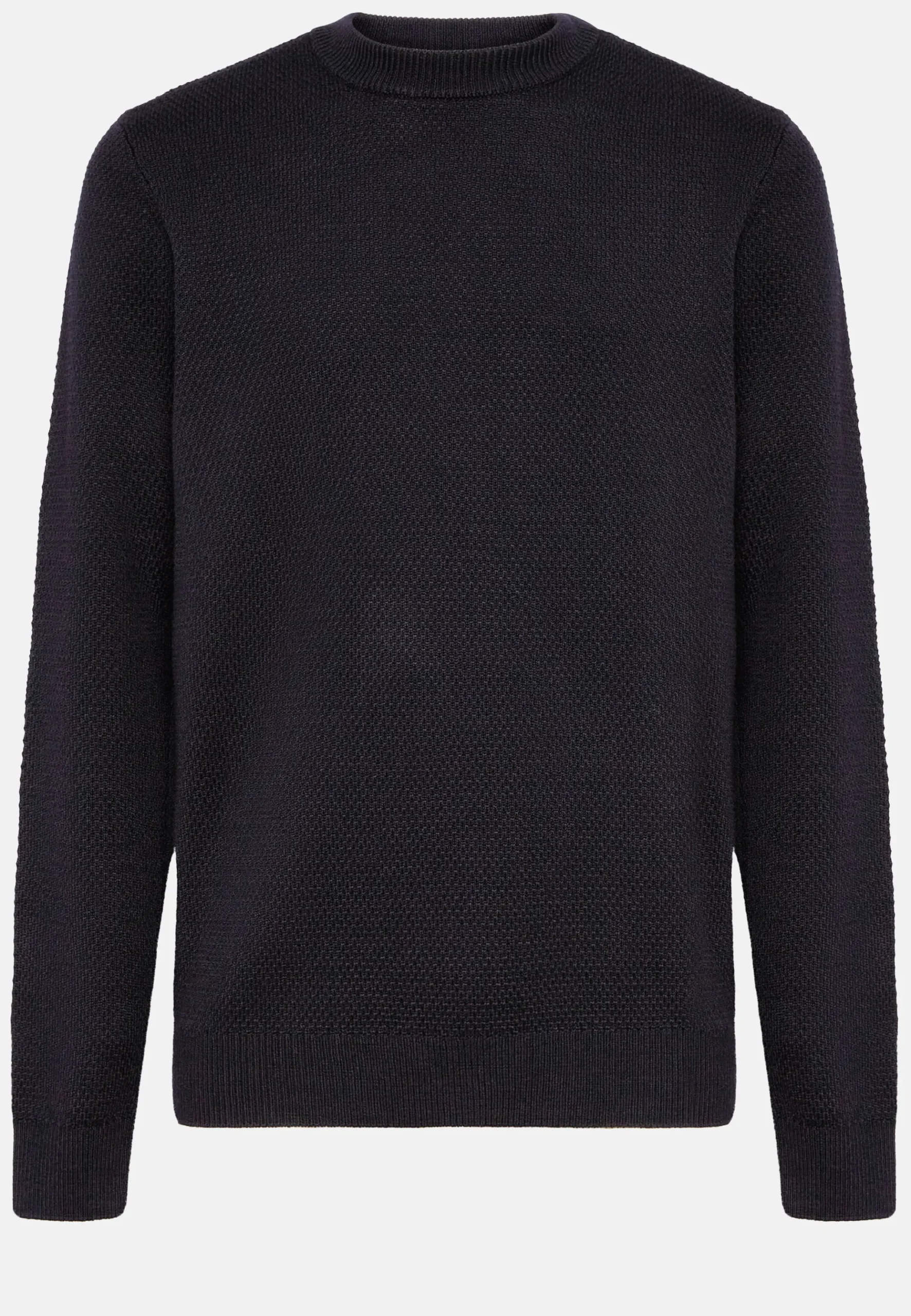 Pull Col Rond Avec Points En Laine Mérinos