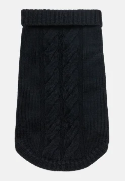 Pull Col Roulé Pour Chien En Pure Laine Mérinos Bleu Marine