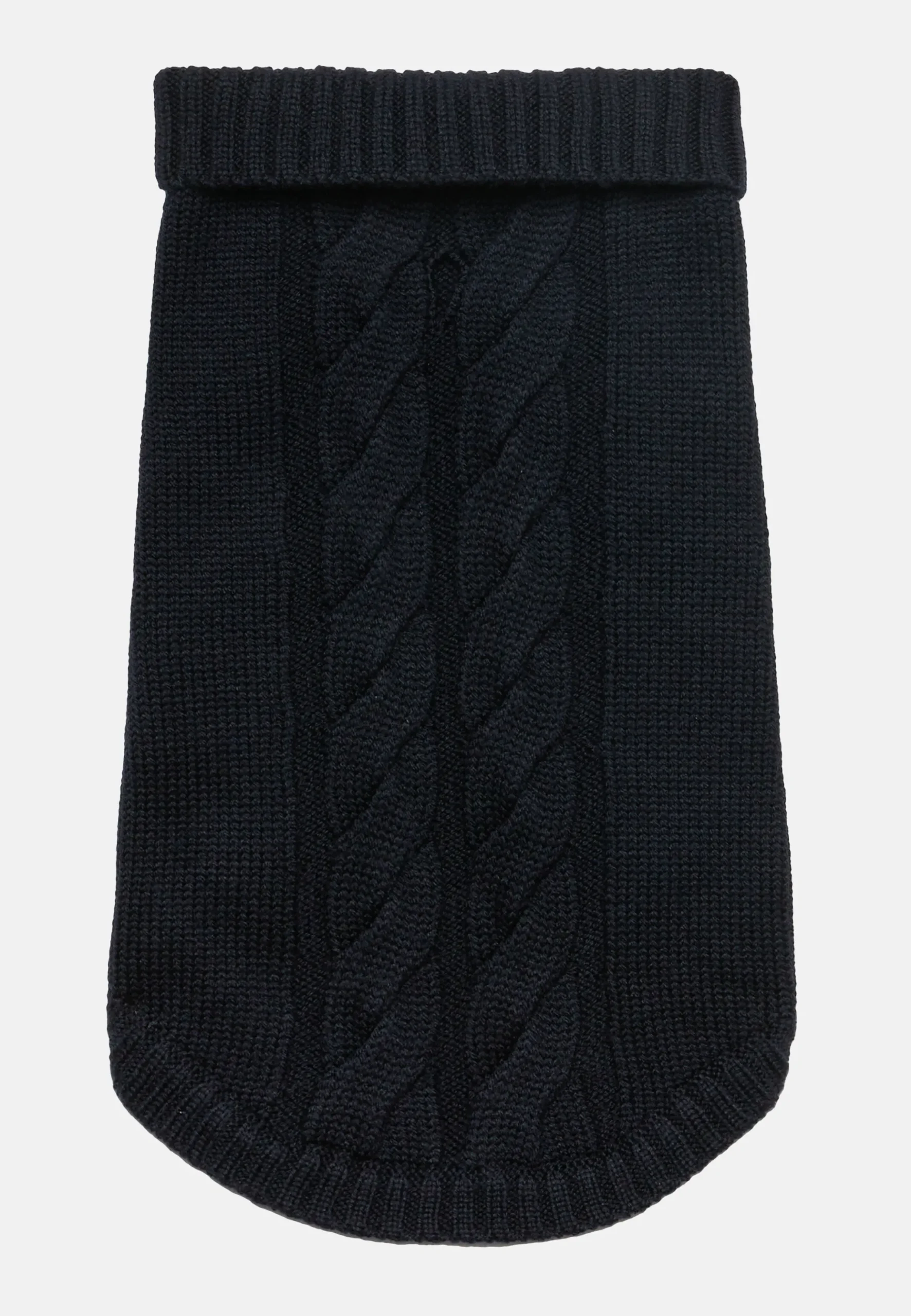 Pull Col Roulé Pour Chien En Pure Laine Mérinos Bleu Marine