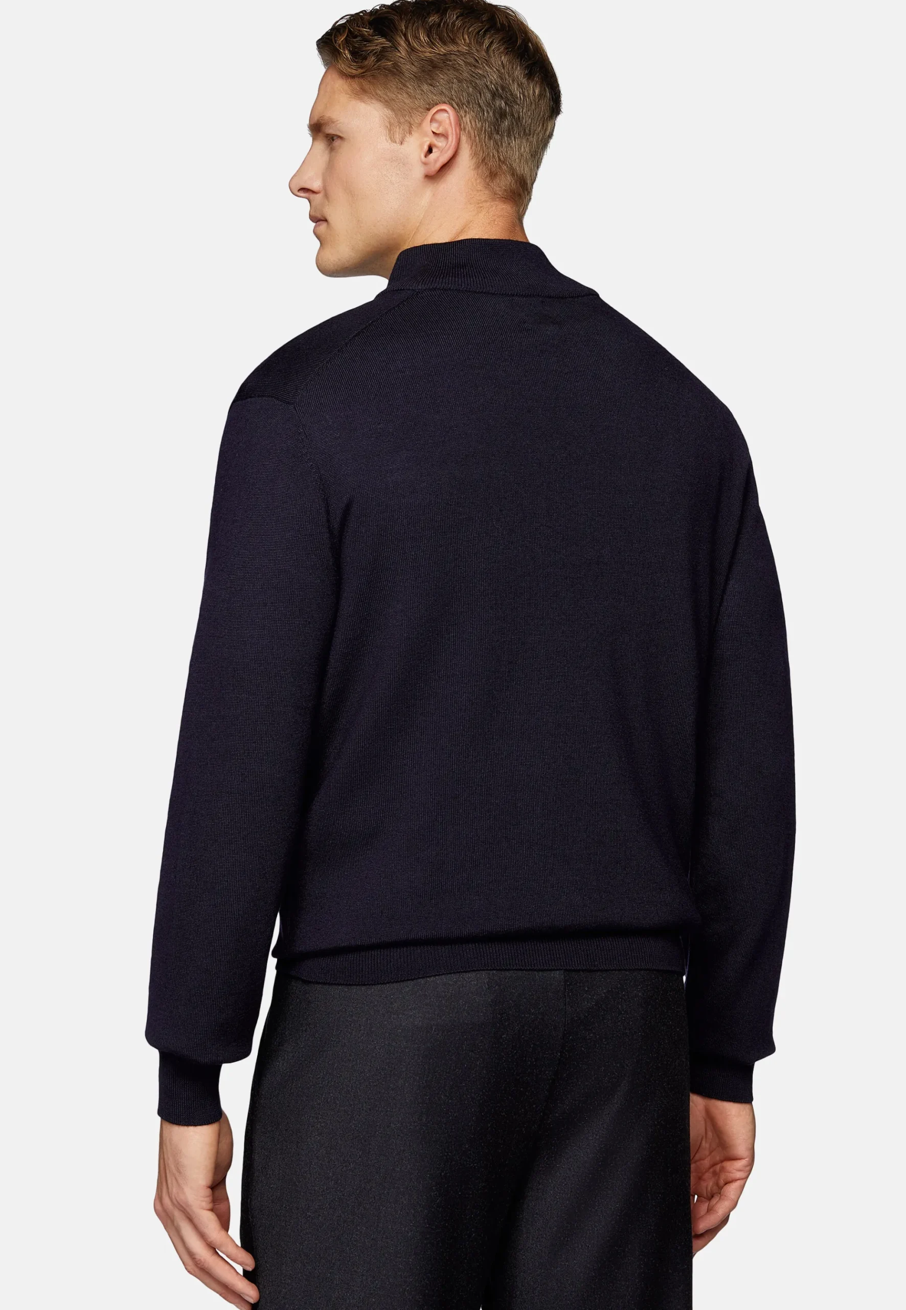 Pull Demi Zip En Laine Mérinos