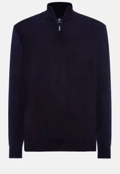 Pull Demi Zip En Laine Mérinos