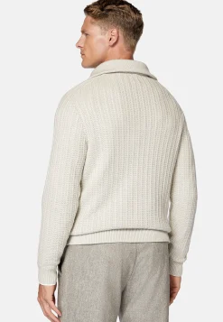 Pull Demi-Zip Sable En Laine Mérinos