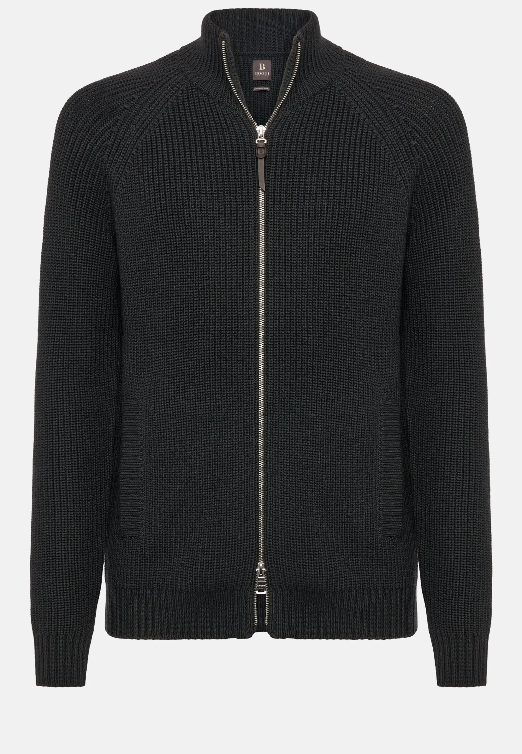 Pull Full Zip Anthracite En Laine Mérinos