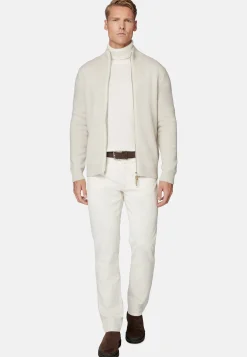 Pull Full Zip Sable En Cachemire