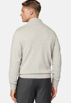 Pull Full Zip Sable En Laine Cachemire