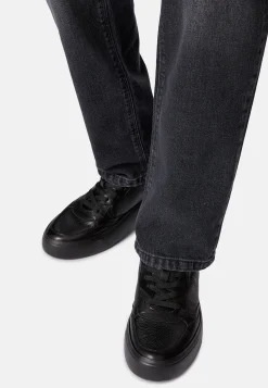 Sneakers En Cuir Foulonné Avec Logo