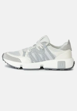 Sneakers En Tissu Technique Et Cuir