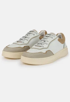 Sneakers Mix Cuir Et Velours