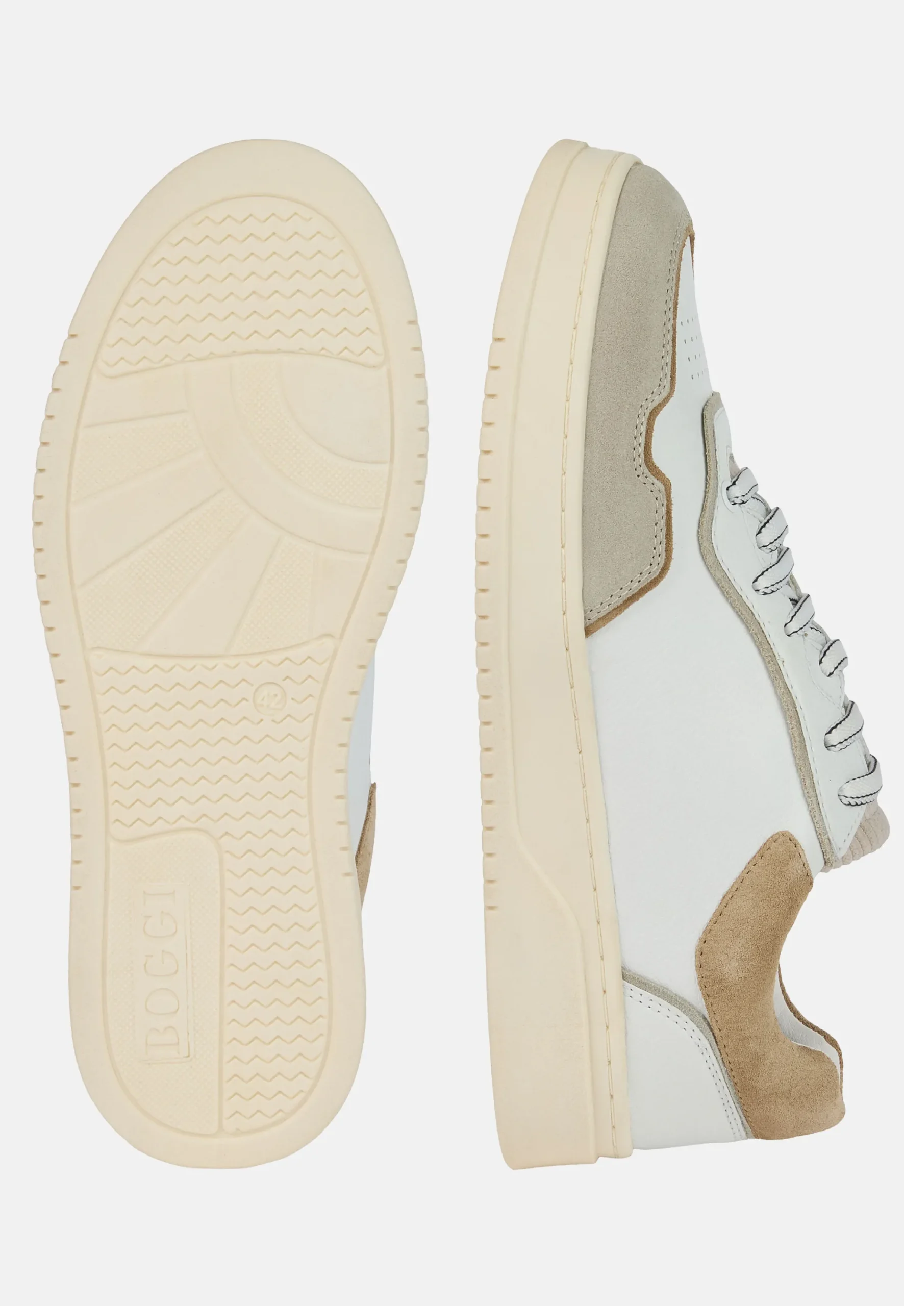 Sneakers Mix Cuir Et Velours