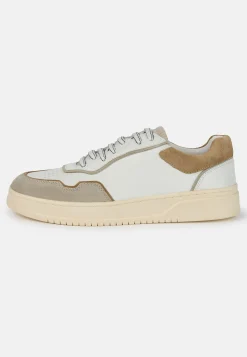 Sneakers Mix Cuir Et Velours