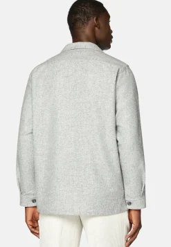 Surchemise Camp En Mélange Laine Et Tencel