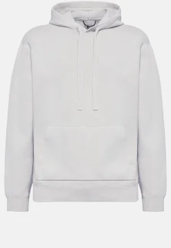 Sweat Gris En Maille À Capuche En Coton Technique