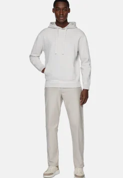 Sweat Gris En Maille À Capuche En Coton Technique