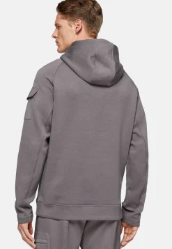 Sweat-Shirt À Capuche En Coton Mélangé Scuba Léger