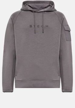 Sweat-Shirt À Capuche En Coton Mélangé Scuba Léger