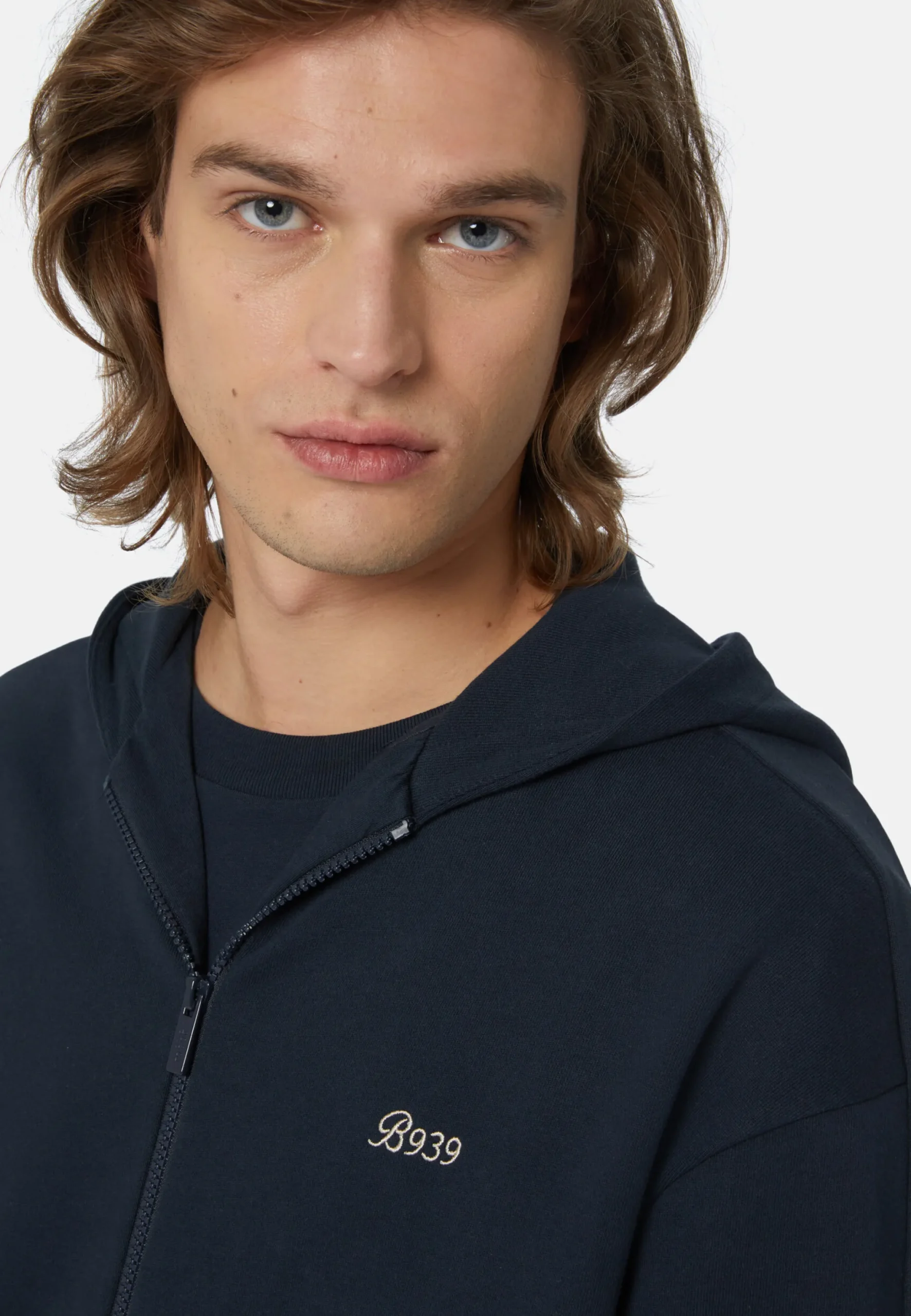 Sweat-Shirt Full Zip En Coton Bio Mélangé