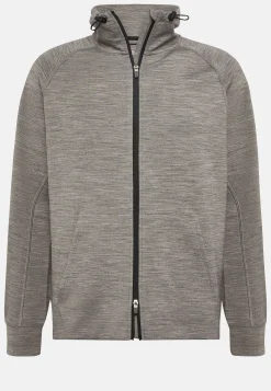 Sweat-Shirt Full Zip En Mélange Coton Scuba Léger