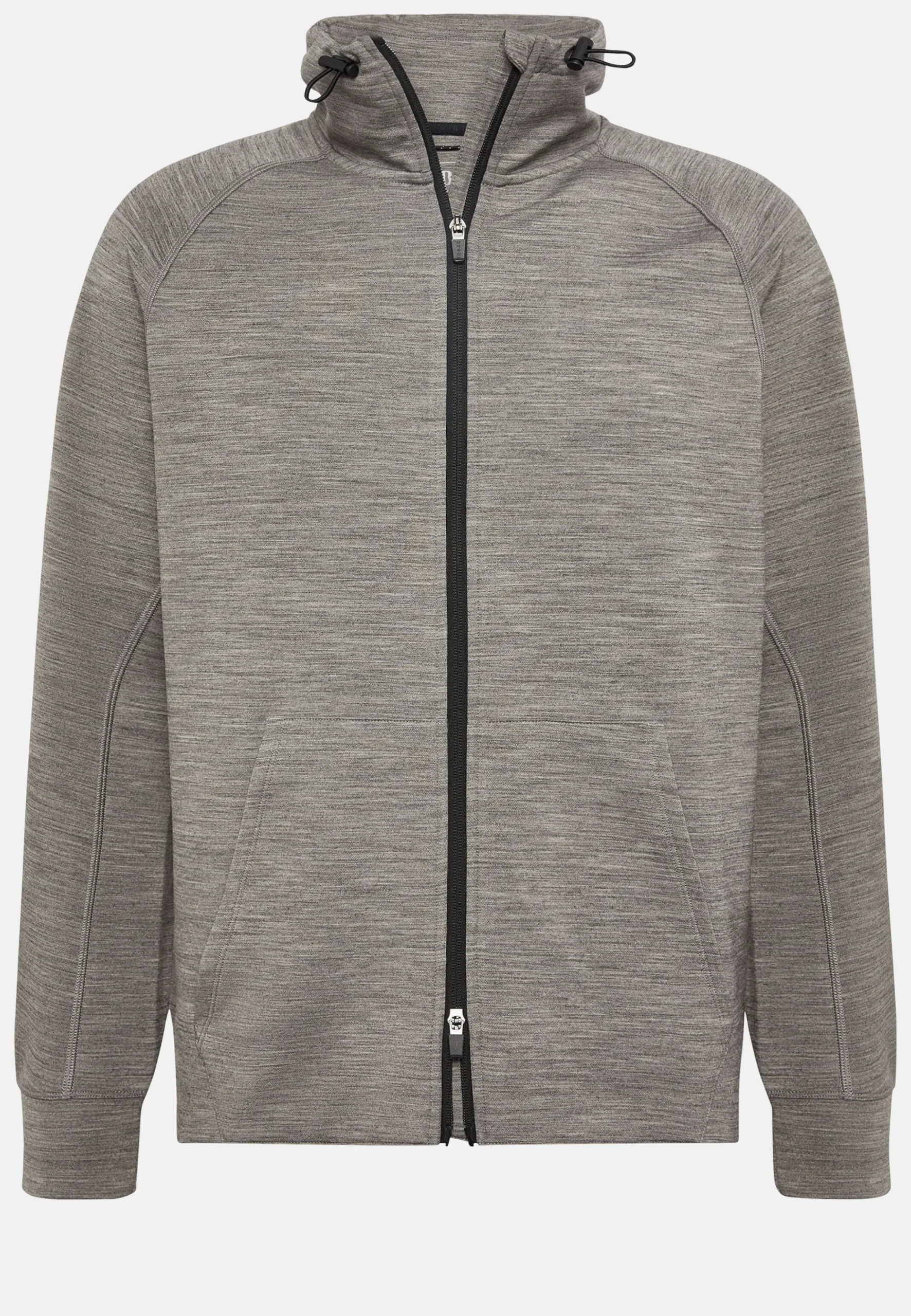Sweat-Shirt Full Zip En Mélange Coton Scuba Léger