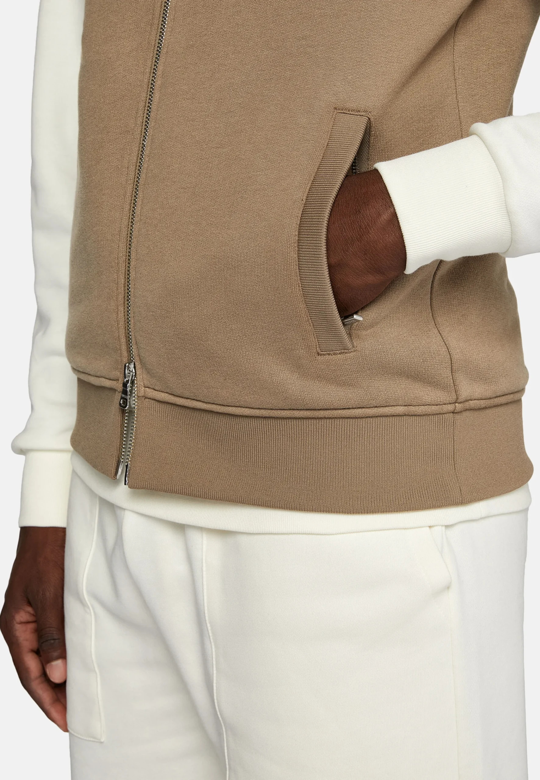 Sweat-shirt Rembourré Sans Manches En Coton Tencel