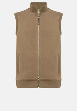 Sweat-shirt Rembourré Sans Manches En Coton Tencel