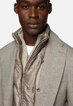 Veste Avec Gilet En Laine Mélangée