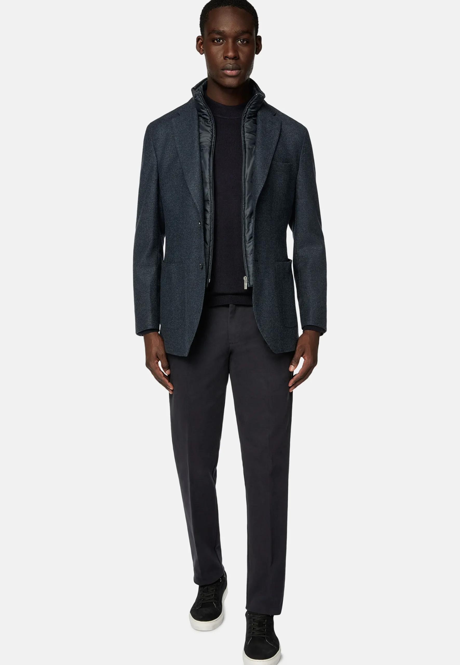 Veste Avec Gilet En Laine Mélangée