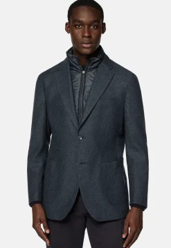 Veste Avec Gilet En Laine Mélangée