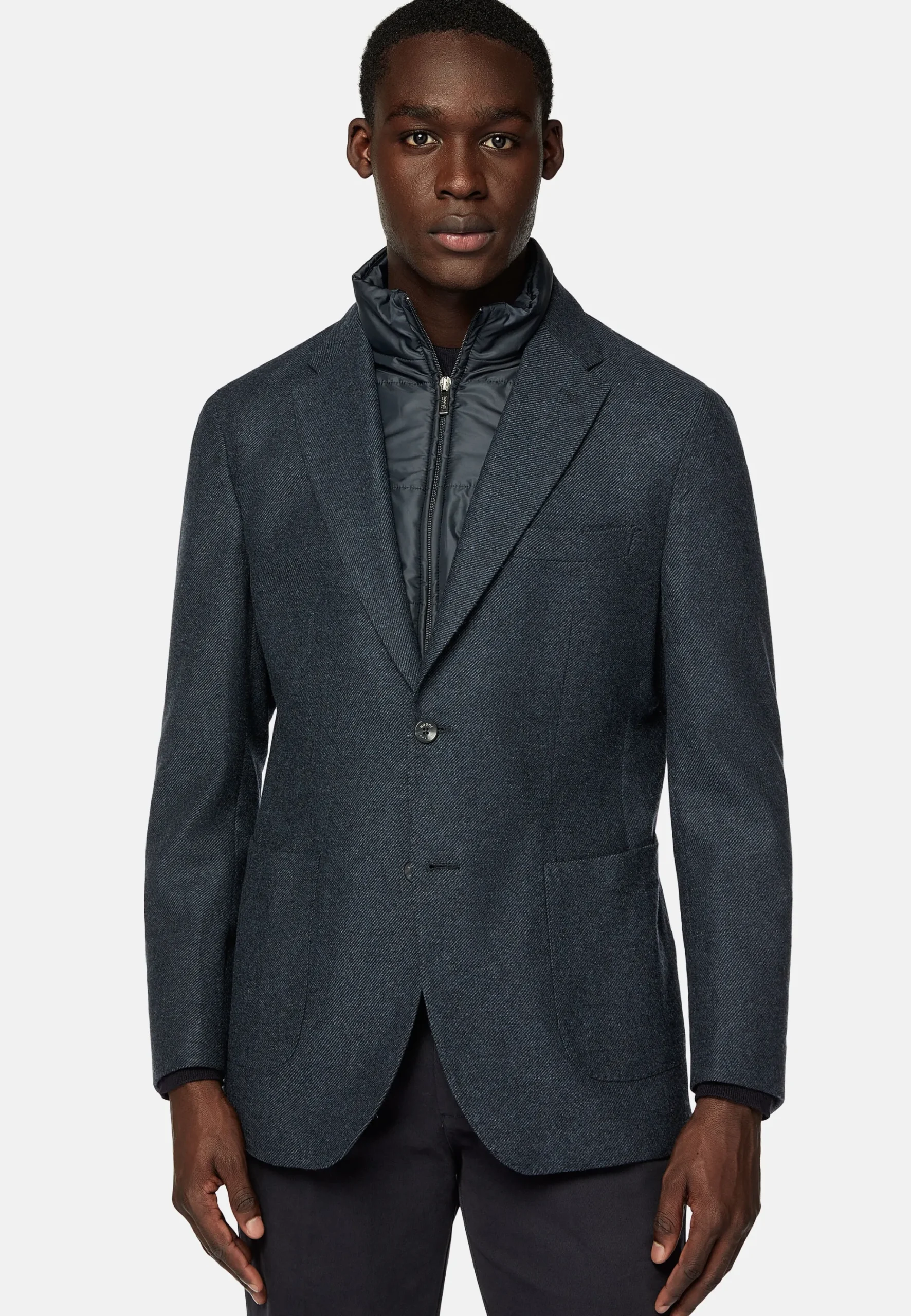 Veste Avec Gilet En Laine Mélangée