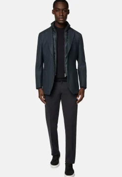 Veste Avec Gilet En Laine Mélangée