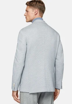 Veste Bleu Clair B Jersey En Coton Mélangé