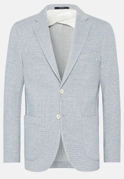 Veste Bleu Clair B Jersey En Coton Mélangé