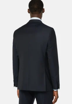 Veste Bleu Marine En Laine Super 130