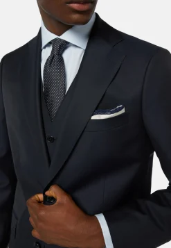 Veste Bleu Marine En Laine Super 130