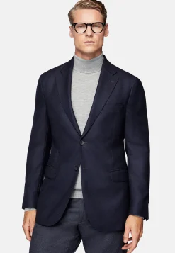 Veste Bleu Marine En Pure Laine