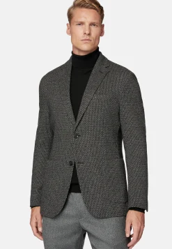 Veste Gris Et Noir B Jersey En Coton Mélangé