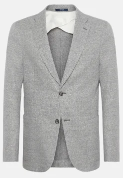 Veste Grise En Mélange Coton Et Lin B Jersey