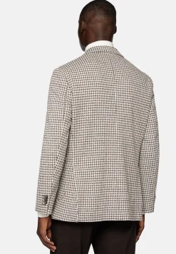 Veste Marron B Jersey En Coton Laine Et Nylon