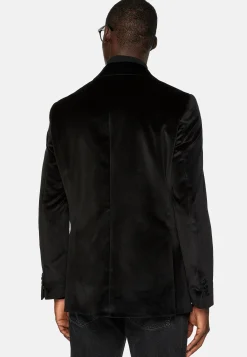 Veste Noire En Velours De Coton