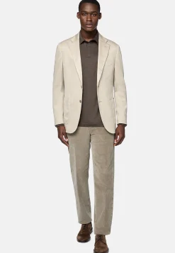 Veste Sable B Jersey En Coton Cachemire Et Tencel